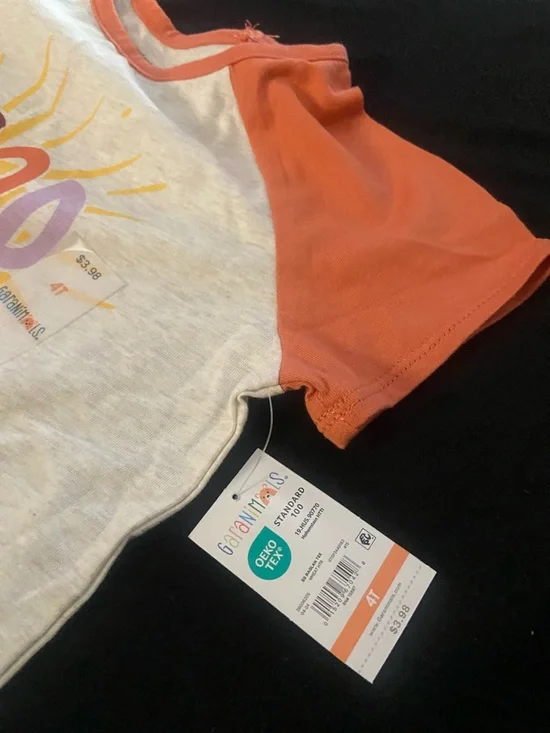 Garanimals 'Good Energy' Raglan Tee - Orange/White - Picture 2 of 2